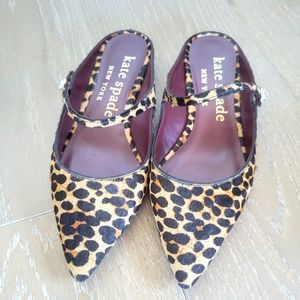 Kate Spade 8B Meg Mule Leopard Shoes